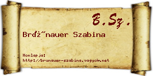 Brünauer Szabina névjegykártya